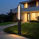 MVBT Path Light Wired, AC100-240V 71" Outdoor Pathway Lights, Waterproof 3000K Bollard Lights, Walkway Driveway Pole Lamp Bright LED Landscape Lighting for Outside Patio Sidewalk Garden Yard Lawn