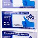 Wall-Mounted Acrylic Glove Box Dispenser Holder,3 Cartons Capacity,Glove & Facial Tissue Wire Rack for Kitchen,Healthcare,Hospital,Workshop,Office,Etc(Each Grid 9.5x5.1x3)