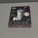 Braun Epilator Silk-pil 7, Hair Removal Device, Women Shaver & Trimmer, Wet and Dry, Wide Head, Includes Shaver Head and Trimmer Comb, SE7-041, Silver, Holiday Gifts for Women