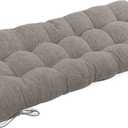 Bench Cushion for Indoor Furniture 46.5 x 19 inch Rectangle Bench Seat Cushion for Bay Window Entryway Bench Thick Textured Chair Cushion with Non-Slip Backing 1 Pack, Light Grey