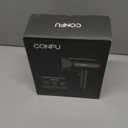 CONFU Ionic Blow Dryer 1600W, Portable Lightweight Fast Drying Negative Ion Hairdryer Blowdryer, 3 Heat Settings & Infinity Speed, with Diffuser and Concentrator Nozzle for Home & Travel (Grey)