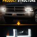 LED DRL Headlight Assembly for 1994-2001 Dodge Ram 1500