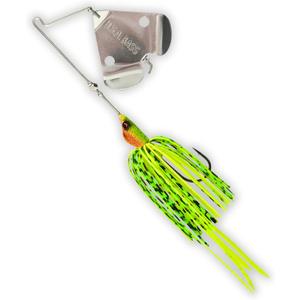 USA BASS Tackle Stiletto Buzzbait Largemouth Smallmouth Spotted Bass Premium Fishing Bait Hover Head Custom Silicon Skirt Mega Bubble Blade Clacker Heavy Duty Hook (1/2oz, Fire Tiger)