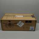 52 Inch Ceiling Fan Brushed Nickel Remote Controlled Dimmable Light Combo - Quiet Reversible DC Motor - 5 Blades