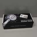 PWERAN Filtered Shower Head with Handheld, High Pressure 4 Spray Mode Showerhead with Filters, Water Softener Filter Beads for Hard Water with ON/OFF Switch for Pets - Remove Chlorine (Gray) (5 inch Panel)