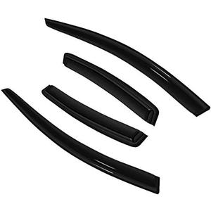 Gldifa 4pc Sun Rain Guards Window Visor Wind Deflector Compatible with 2010-2018 Ford Taurus Smoke 94194