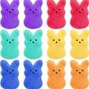 SHIRIA 12 PCS Easter Bunny Plush Toys Decorations, Cute Animal Bunny Stuffed Doll, Party Favors and Classroom Prize Supplies, Easter Basket Stuffers Gift for Girls Boys