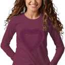 Girls' Heart-Shaped Long Sleeve T-Shirt, 6-7Y