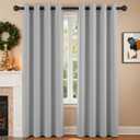 2-Panel-Curtain Room Darkening, 84 Inch Length for Bedroom Living Room, Insulated Thermal Grommet Curtain Drapes, Blackout(60-90%,Not 100%) Window Treatment Decor, Pack of 2, 52x84, Silver Grey