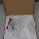 Clear Glass Monthly Dry Erase Calendar Non-Magnetic Whiteboard for Wall, 17" x 23", Frameless Large Monthly Menu Planner White Board for Home Kitchen & Office, 4 Markers Included, Yeoux