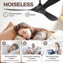 Obabala Black Outdoor Ceiling Fan, 52 in Ceiling Fans No Light with Remote Control, 3 Blades, 6 Speed Reversible DC Motor Modern for Patios, Living Room, Bedroom, Porch