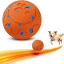 Dog Balls: Interactive Dog Ball, Self-Moving Dog Toy with Auto-Rolling & Bouncing, E-TPU Material, IP54 Waterproof, Motion-Activated (Orange, Large)