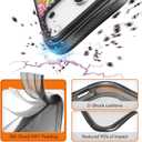 for iPhone 17 Pro Max Case Cute - Military-Grade 20 ft Drop Protection Shockproof Phone Case - Funny Passion Flower Design (6.9") Black