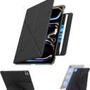 for iPad Pro 11 inch Case M5/M4, Slim Powerful Magnetic Attachment Full Corner Protective iPad Case with Auto Wake/Sleep and Hidden Pencil Holder (Midnight Black, iPad pro 11 inch)