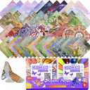 200 Sheets Premium Origami Paper Kit  6x6 Inch Double Sided Patterned Paper (4-Theme Mega Pack)  Van Gogh & Monet Art, Dreamy Fantasy, Ethnic Designs  Folding Paper, Scrapbooking & DIY Crafts