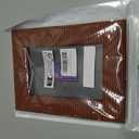 Textured Picture Frame with Stand, PU Leather, Multiple Colors Available(Brown)