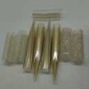 Prestee 100 Gold Plastic Champagne Flutes - 4.5 oz Disposable Champagne Glasses for Toasting at Weddings, Mimosas, Cocktails, Great Gatsby Party Decorations, and Events