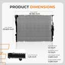 Autoexact Radiator for 2008-2013 BMW 128i/130i/135is 3.0L, for 2006-2011 BMW 323i/325Ci/ 325i/ 325xi, Engine Radiator Replacement for 2007-2013 BMW 328i/328i xDrive/ 328xi/330Ci/330i/ 330xi/ M3/Z4