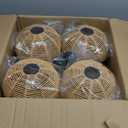 8-Light Woven Foyer Chandeliers for High Ceiling H100",8 Dome Boho Rattan Pendant Lights Farmhouse Ceiling Light,rustic Hemp rope Light Fixture For Living Room Hallway Staircase Entryway (Bulb Incl.)