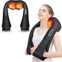 AERLANG Shiatsu Back and Neck Massager, Back Massager Deep Tissue Kneading Neck and Shoulder Massage with Heat, Electric Massage Pillow Fathers Day Gift Ideas from Daughter Son(NOT Cordless) (Black)
