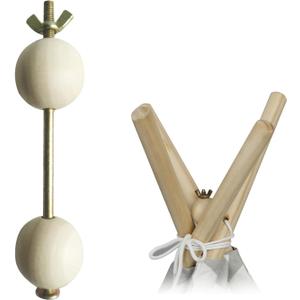 Teepee Tent Stabilizer Pole Fixator Anti-Collapse Kit, Natural Pine Wood Stabilizer for Teepee Tent Indoor Outdoor Adults Teenagers Teepee Tent (1 PC)