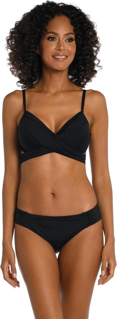 La Blanca Women's Island Goddess Wrap Underwire Push Up Swimsuit Top (8)