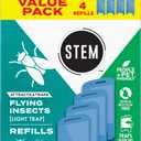 STEM Flying Insect Light Trap Refill Cartridges, Indoor Fruit Fly Trap, Insecticide-Free Pest Control for Home, Attracts and Traps Insects, Official STEM Refills - 4 Count