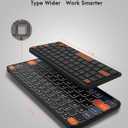 Universal Travel Keyboard Plus, New Dual Bluetooth Portable Keypad with 7-Color Backlit & Any-Angle Stand, Wireless Tablet Keyboard for iPad/Z Fold/Galaxy Tabs/Phones, Keypad for iOS/Android/Windows