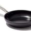 OXO Enhanced 8" Frying Pan Skillet, PFAS-Free Ceramic Nonstick, Durable Hard Anodized Cookware, Scratch Resistant, Stainless Steel Handle, Good Grips, Dishwasher Safe, Oven safe, Black