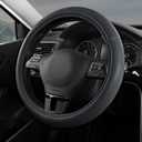 Skechers Memory Foam Steering Wheel Cover,Grade Protein Leather Steering Wheel Cover,Universal Anti-Slip Fit 14" 1/2-15" Car Wheel Cover for Men Women Fit Suvs,Vans,Sedans,Car,Trucks,Grey