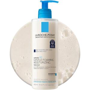 La RochePosay Lipikar AP+ Gentle Foaming Moisturizing Wash, Shea Butter + Niacinamide + Glycerin, Moisturizing Body Wash For Dry Skin, National Eczema Association Accepted, Soap Free