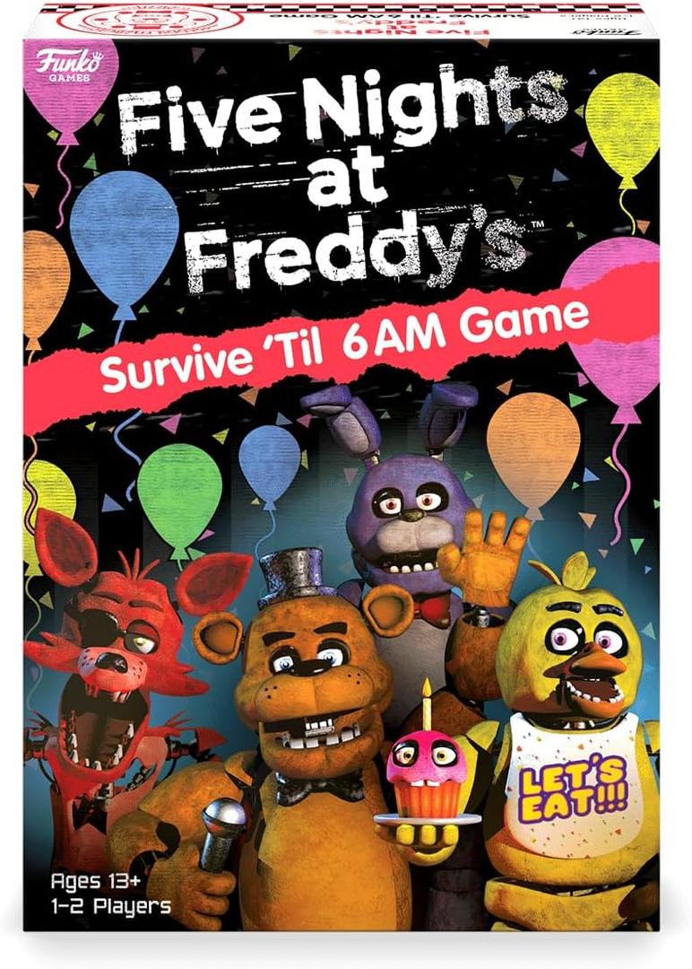 Funko Games Five Nights at Freddy's - Survive 'Til 6AM Game |1-2 Players, Ages 13+