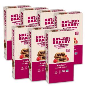 Nature's Bakery Gluten Free Fig Bar, Raspberry, Plant-Based, Vegan Friendly, Kosher, Non-GMO, 2 Ounce (Pack of 12) (EXP 09/08/28)