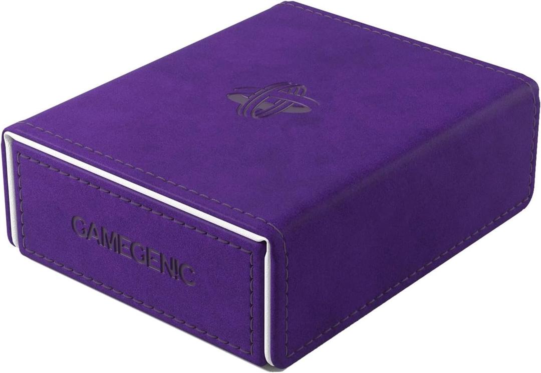 Token Keep - Premium Token Box for Safe Storage, Fits Dungeon 1100+ and Dungeon S 550+, Holds Tokens, Dice, and Cards, Fully Usable During Gameplay, Purple/White Color, Made by Gamegenic