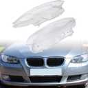 Left Right Headlight Covers Compatible for 2006-2009 BMW E92 E93 328i 328xi 335i 335xi 2-Door 08-12 M3 Headlamp Shell Transparent Lens, 63117182507 63117182518 63117182510