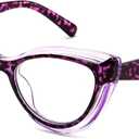 FEISEDY Blue Light Blocking Glasses Women Vintage Cat Eye Frame Anti Fatigue B0169 (Purple Tortoise)
