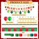 119 Pcs LED Christmas Parade Float Large Car Decoration Kit Colored Light String Christmas Decoration Flag Float Rain Curtain Colored Crepe Paper Balloon for Trailer Parade Party Decor