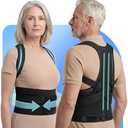 New for 2026 – Posture Corrector for Seniors Women & Men, Advanced Full Back Brace Support for Upper & Lower Back, Spine & Neck Alignment, Reinforced Wide Dual-Layer Waist Support Belt with Shoulder Straightener and Back-Opening Support, Breathable XL