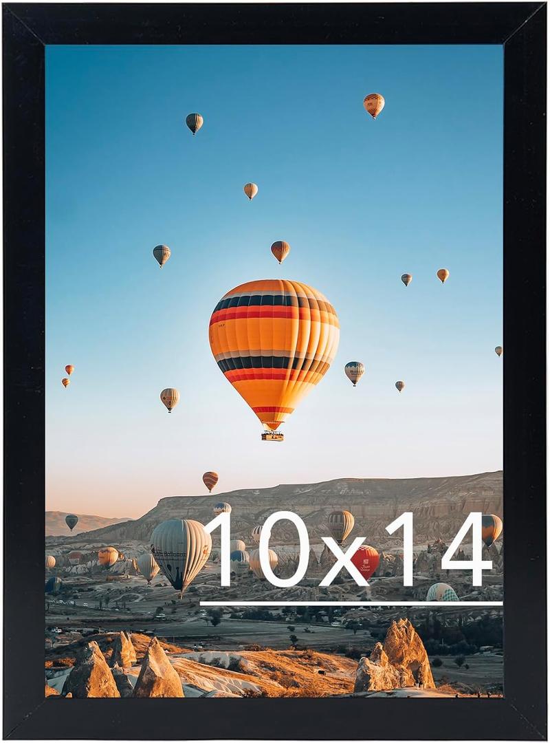 JCJMY 10x14 inch Picture Frame Black for 30 x 40cm Diamond Painting Art, Horizontal and Vertical Formats for Wall Hanging, 10 x 14 Wall Gallery Poster Photo Frame with Durable Shatter Resistant