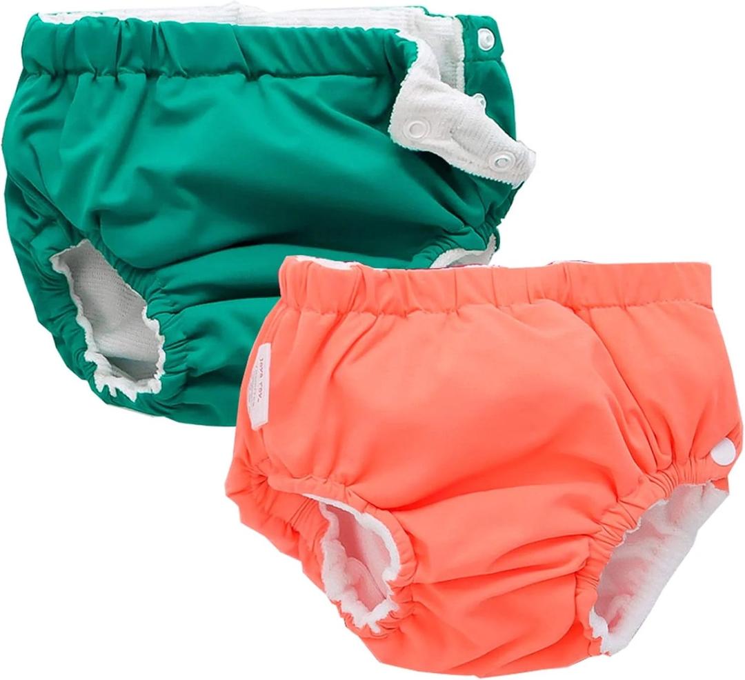 Swim Diapers Baby Reusable 2 Pack,Washable Pants Boys Girls Swimming Lesson Shower Gifts, 4T