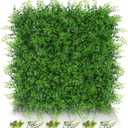 20"x20" 12pcs Grass Wall Panels, Artificial Fern Grass Backdrop with UV Protection, Fake Greenery Plant Boxwood Panels, Green Wall Decor for Outdoor Indoor Patio Garden Backyard