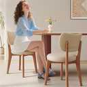 Solid Wood Dining Chairs Kitchen Chairs Set of 2 Mid Century Modern Dining Chairs with Wooden Frame and Upholstered Farmhouse Dining Room Chairs for Kitchen,Living Room