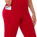 MIVEI Women's High Waisted Long Swim Shorts - 12" Tummy Control Swim Board Capris Bottoms Swimwear with Liner (Red, XXXL)