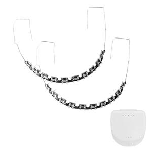 Temporary Clip on Teeth, Fake Braces Kit with Brackets & Wire, Suitable for Orthodontists to Explain and Practice for Dental Students - Brackets Falsos Para Dientes(Black)