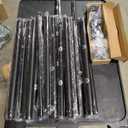 Double Curtain Rods for Windows 72 to 144 Inch, Adjustable Decorative Dual Curtain Rod, Heavy Duty Double Drapery Pole with Gold Foil Finials for Living Room