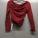 Darong Women's Casual Long Sleeve Boat Neck Off Shoulder Slim Fit Crop Top Going Out Blouses Y2K Tight Shirts (Medium, Wine Red)