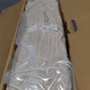 Amlie Home Reversible Waffle Weave Throw Blanket, Chenille Knit with Warm Sherpa, Soft Cozy Blanket for Bed, 60"x80", Beige