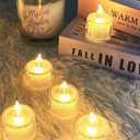 SupBri 12 Pack Flameless Tea Lights Candles Battery Operated, Crystal Led Tealight Candles,Votive Electric Fake Candles for Valentines Wedding Diwali Christmas Decorations