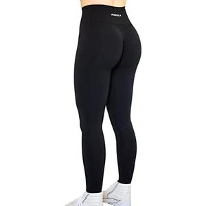 AUROLA Workout Leggings for Women Seamless Scrunch Tights Tummy Control Gym Fitness Girl Sport Active Yoga Pants, Size L