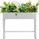 Metal Raised Garden Bed,Raised Planter Box with Legs,Herbs and Vegetables Planter Suitable for Outdoor Patio Deck and Porch (Gray)